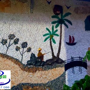 tranh đá ốp tường phòng khách