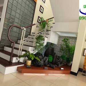 tiểu cảnh chân cầu thang đẹp