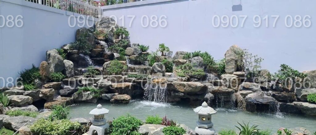 thi công hồ cá koi mini ngoài trời